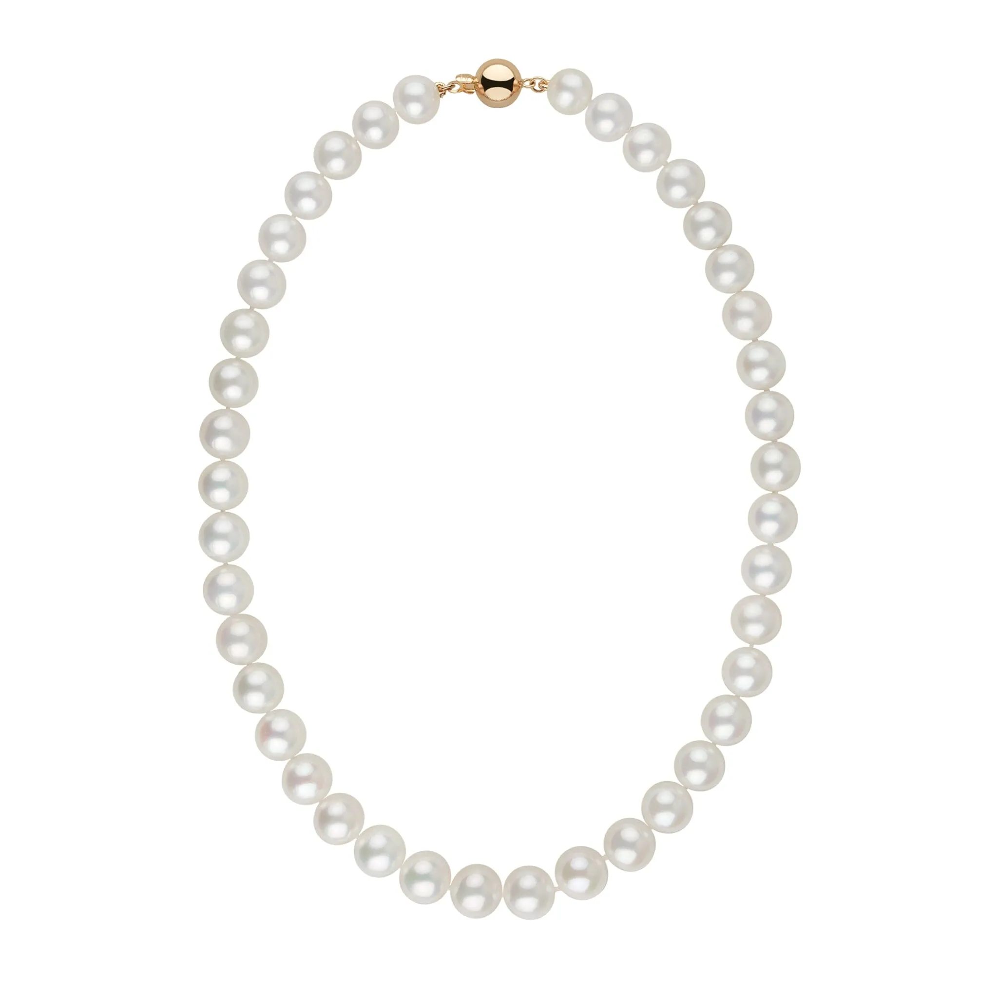 10.0-11.0 mm 18 Inch AAA White Freshwater Pearl Necklace