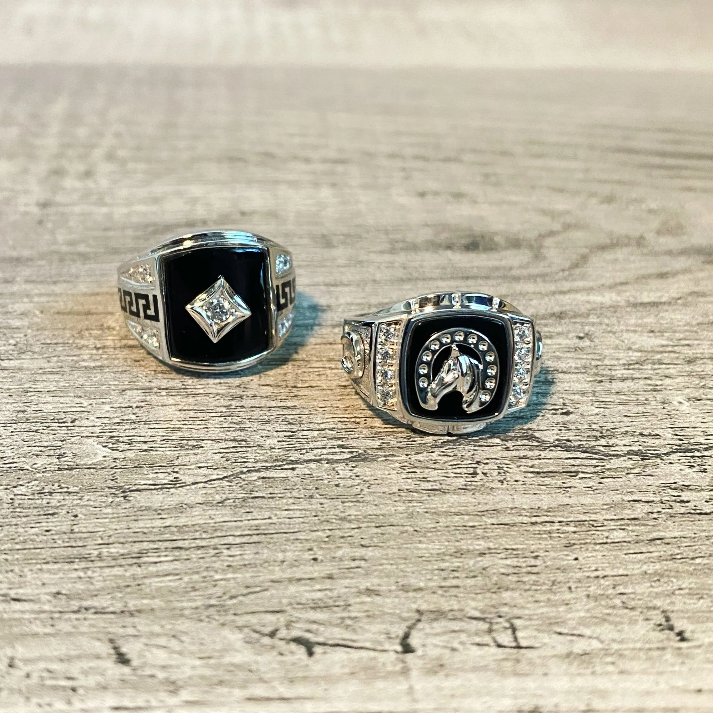 925 Onix Silver Ring