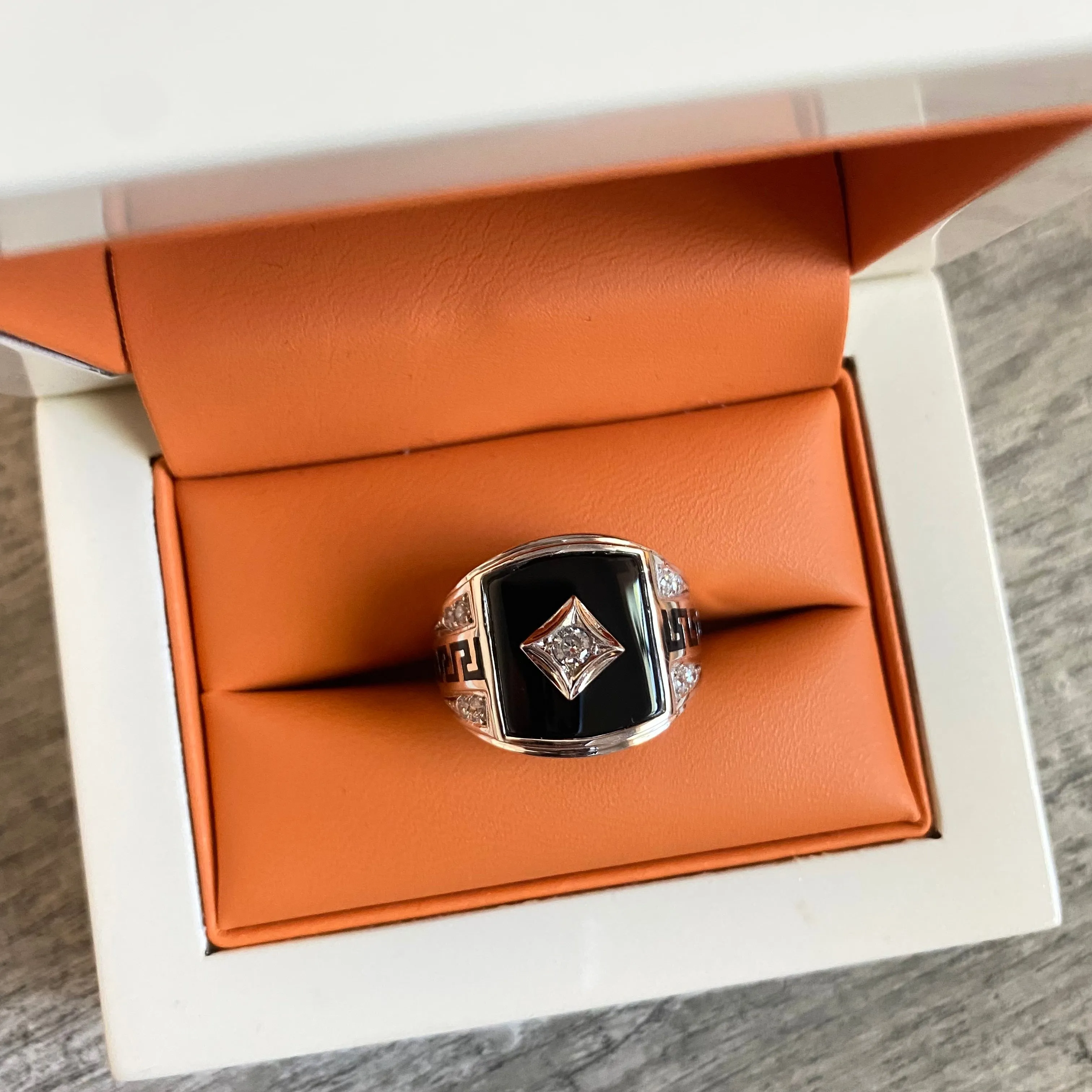 925 Onix Silver Ring