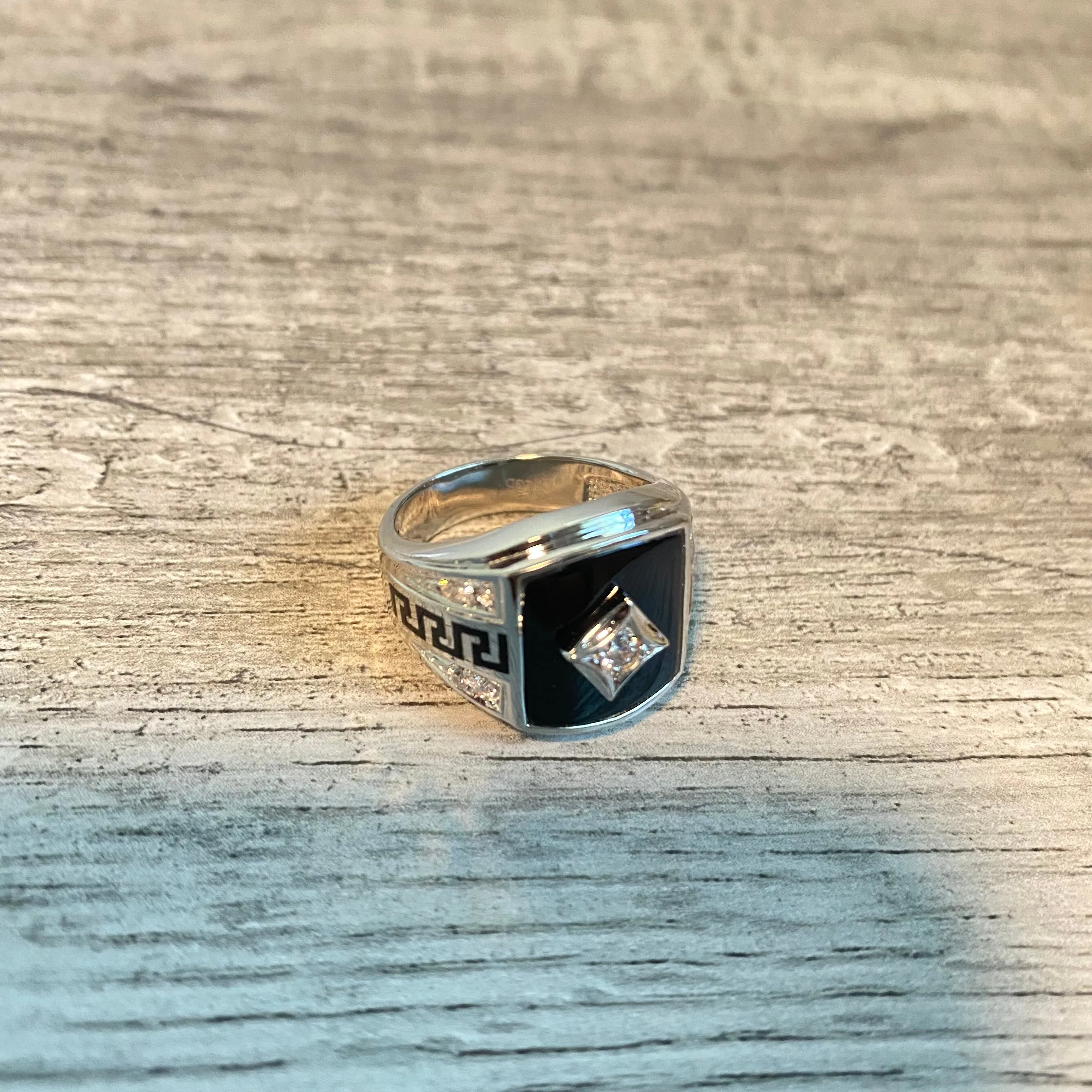 925 Onix Silver Ring