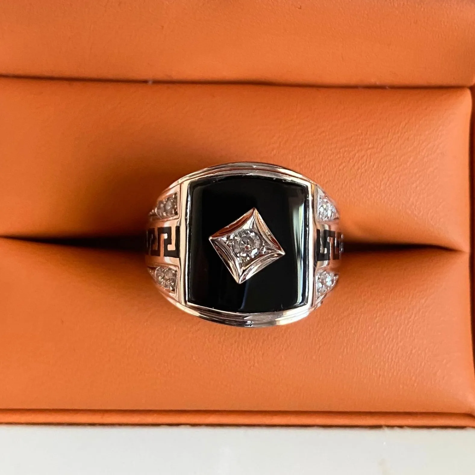 925 Onix Silver Ring