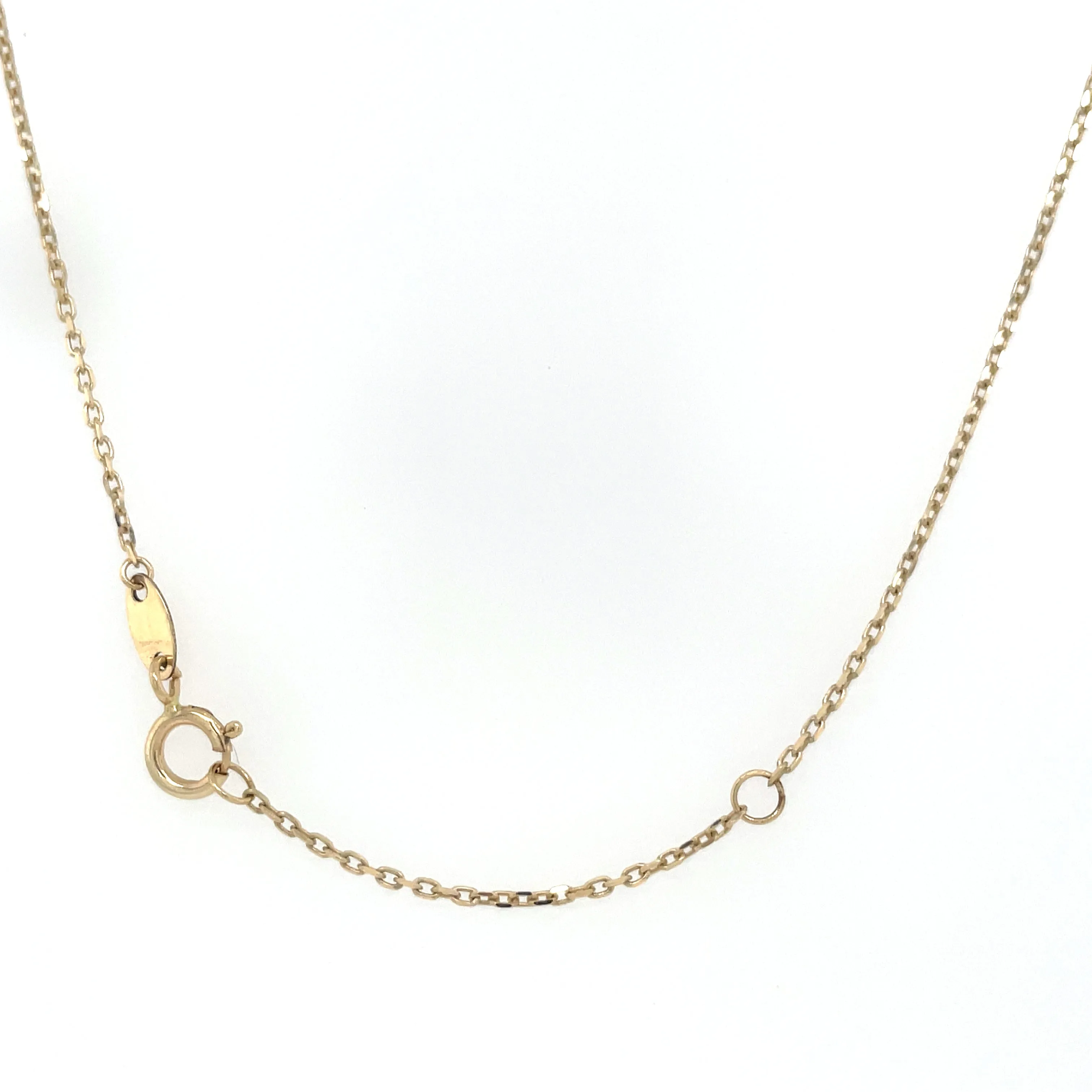 9ct Yellow Gold Pearl & Leaf Necklace