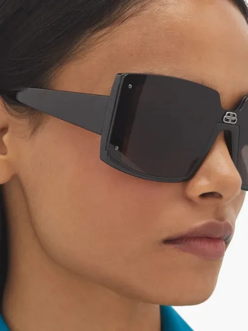 BALENCIAGA SHIELD SQUARE SUNGLASSES
