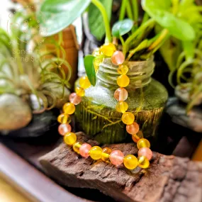 Baltic Amber with Pink Aventurine Bracelets