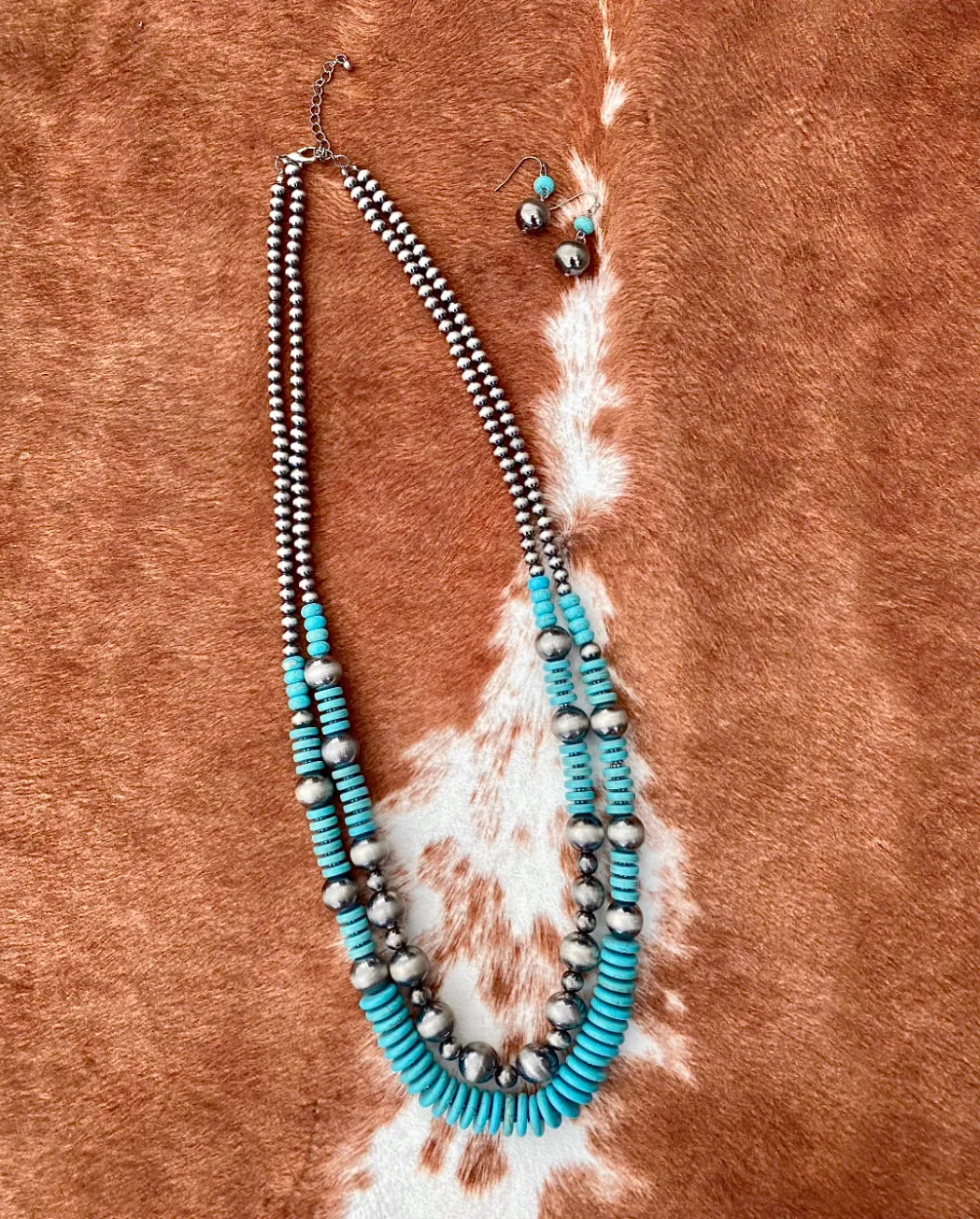 Beaded Layered Pearl Necklace