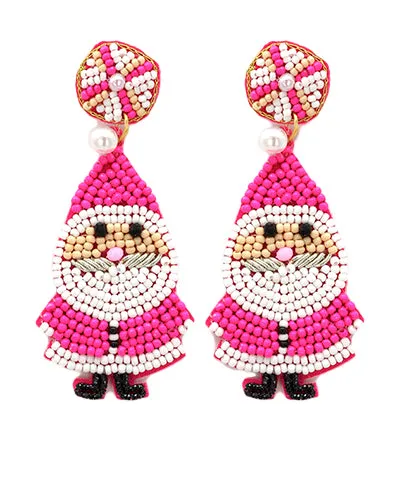 Candyland Santa Earrings