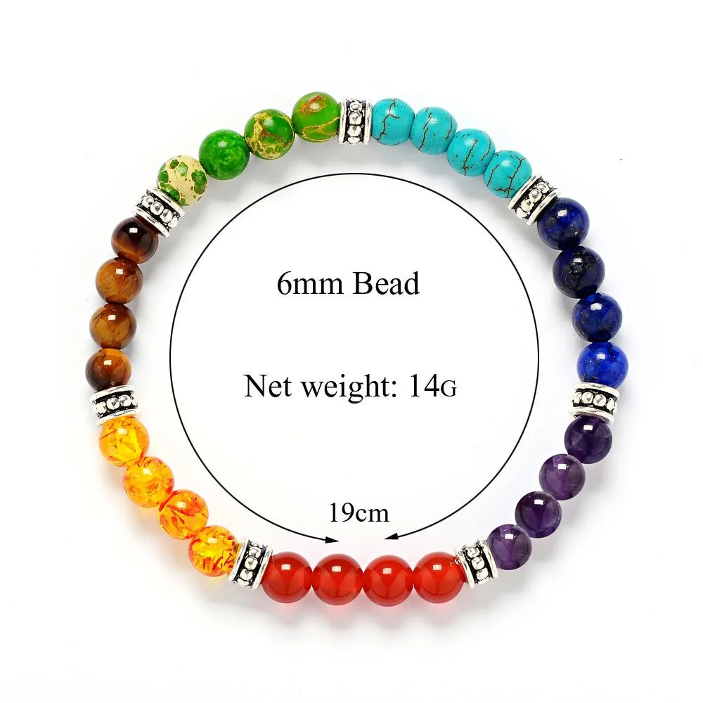 Chakra Healing 6mm Beads Bracelet