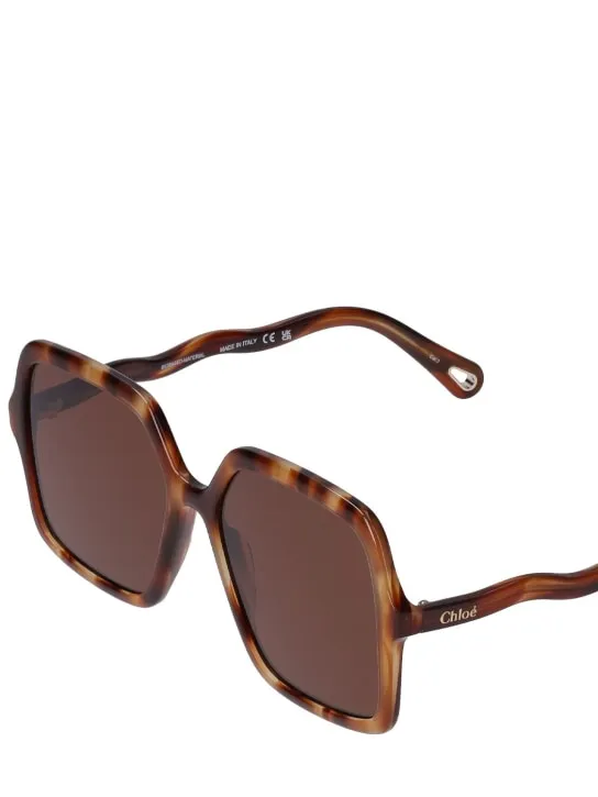 Chloé   Zelie squared acetate sunglasses 
