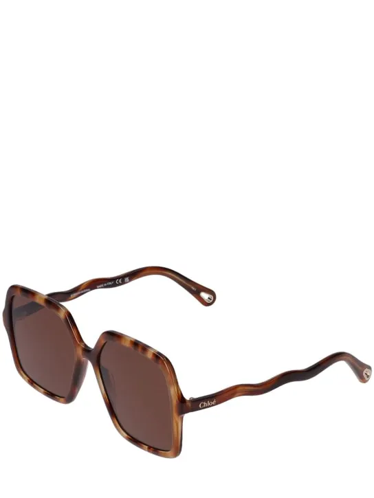 Chloé   Zelie squared acetate sunglasses 