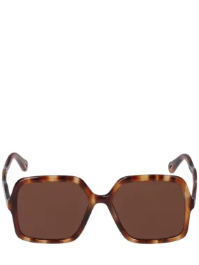 Chloé   Zelie squared acetate sunglasses 