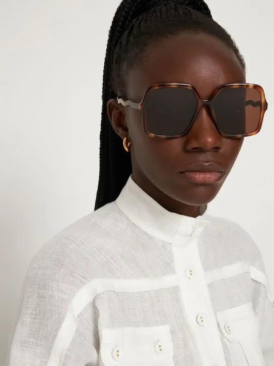 Chloé   Zelie squared acetate sunglasses 