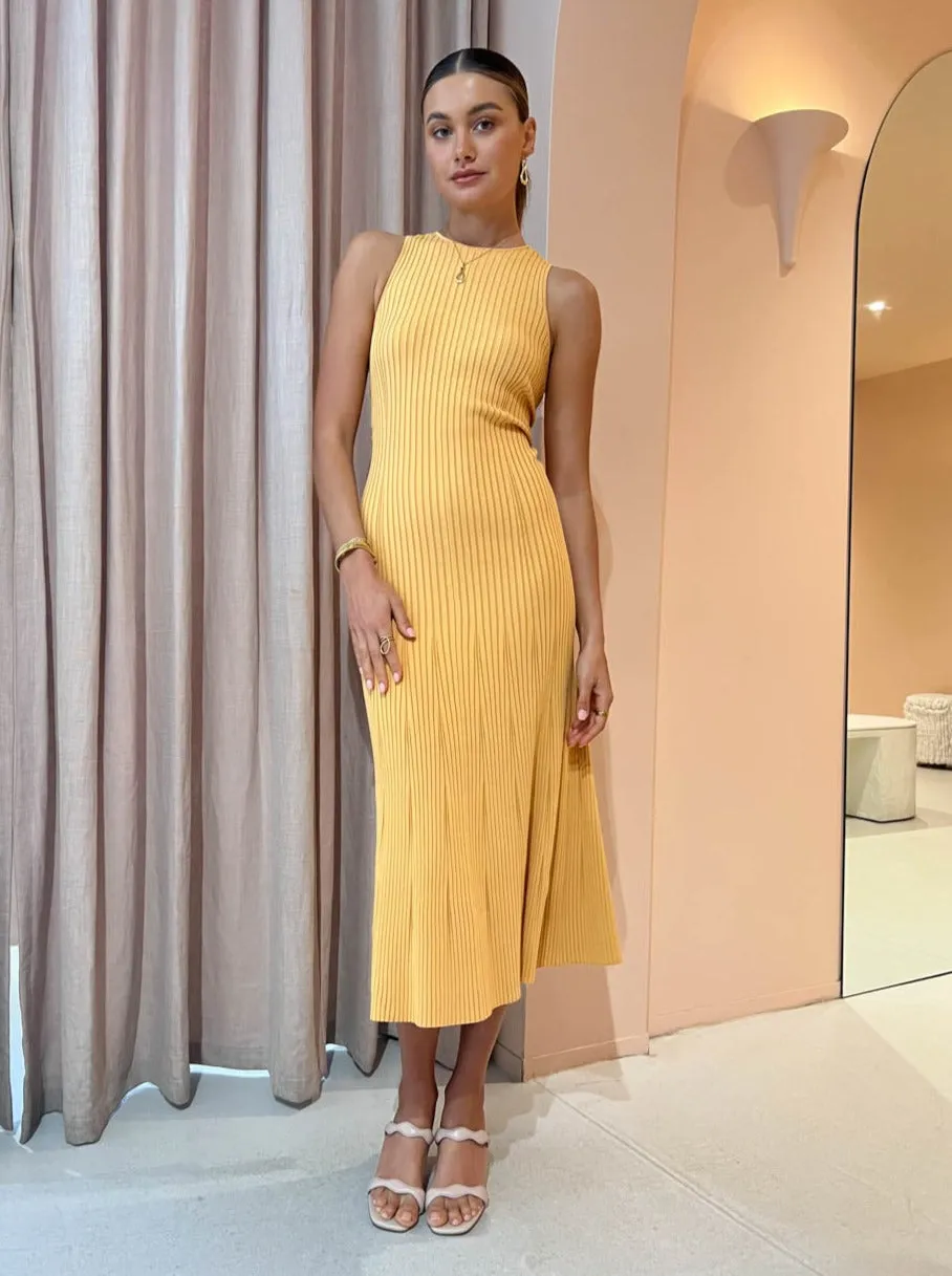 Clea Alina Rib Knit Dress in Mango