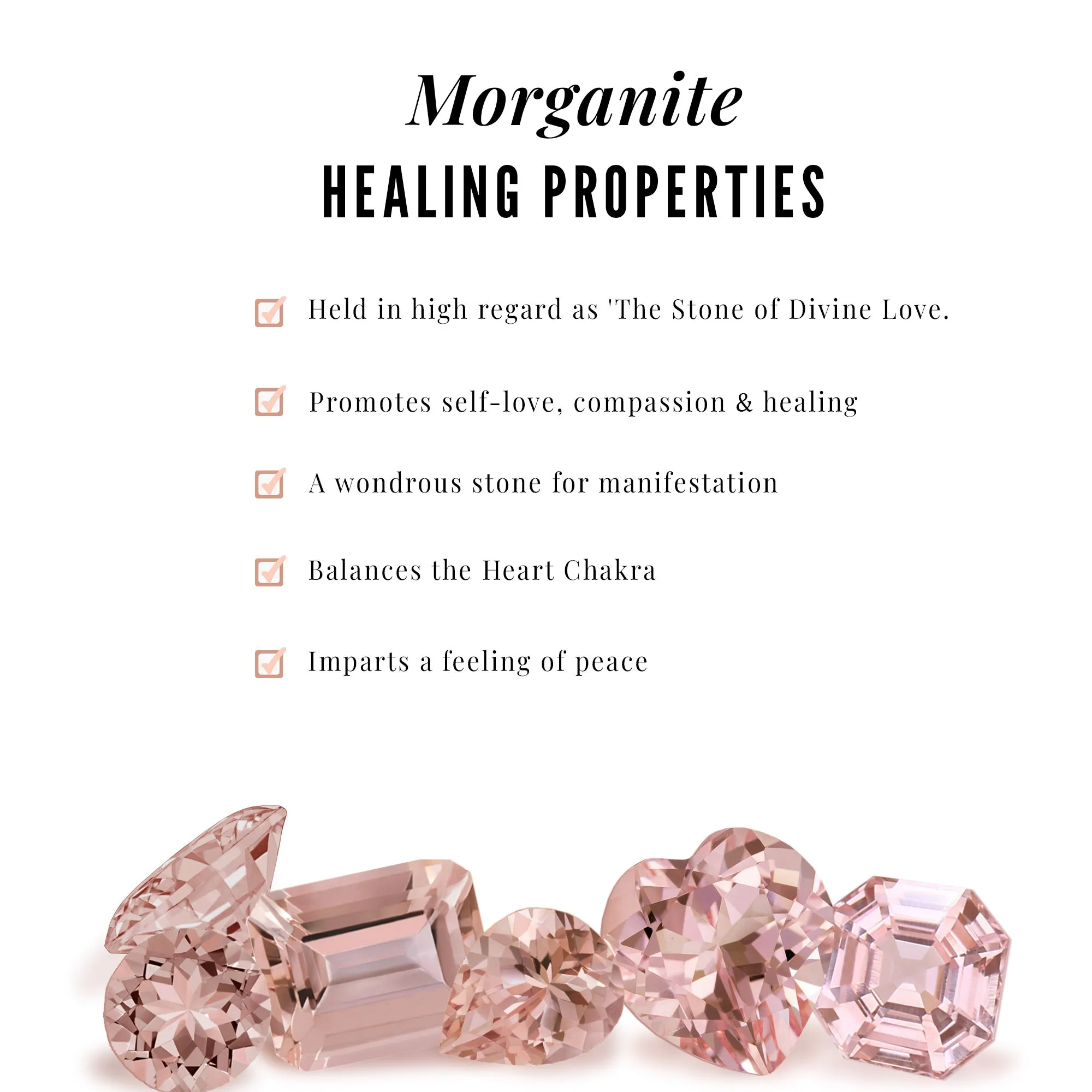 Cushion Cut Morganite and Diamond Bridal Ring Set