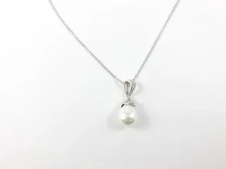 CZ & Pearl Drop Necklace