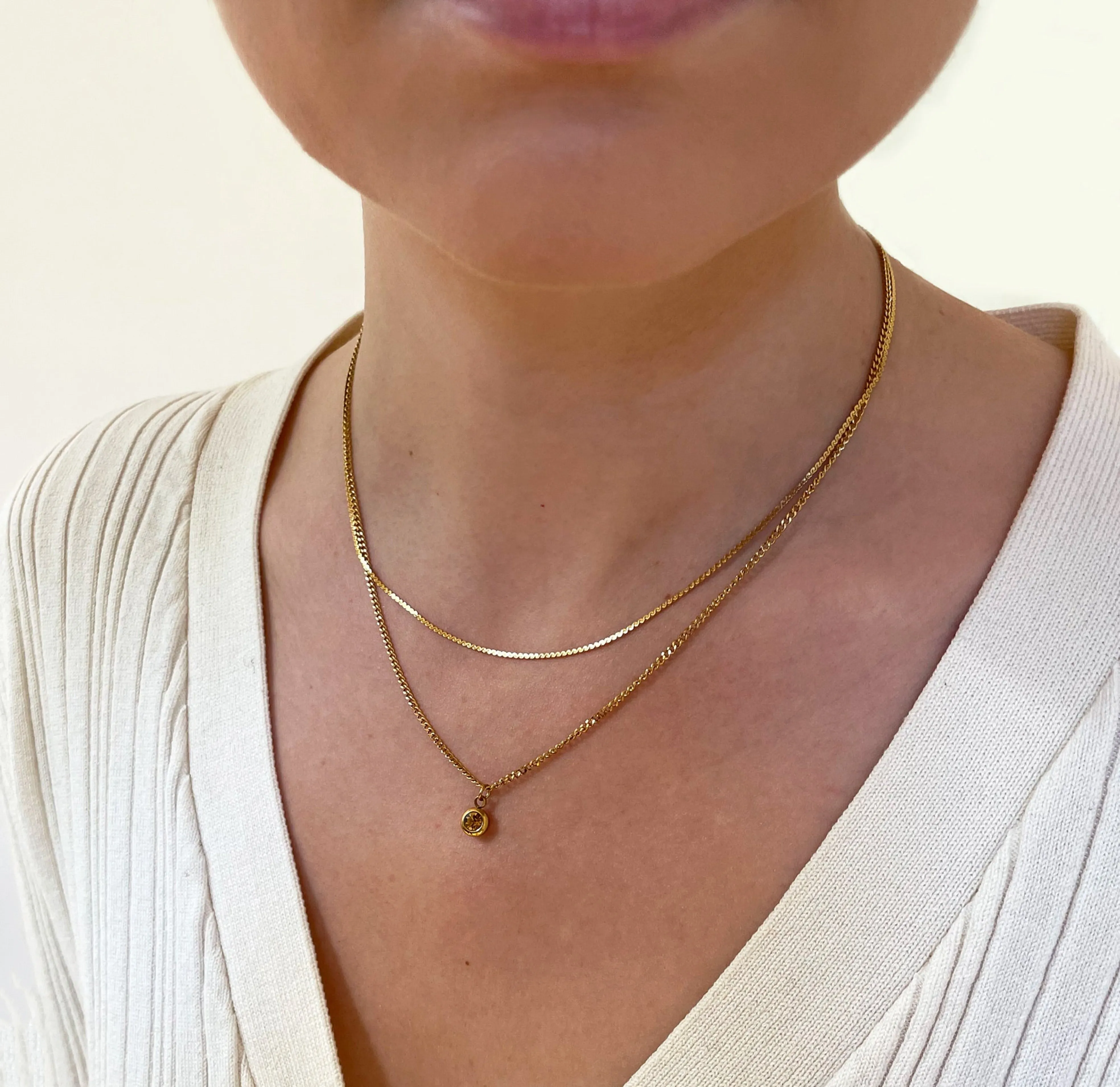 DELILAH CITRINE BIRTHSTONE PENDANT NECKLACE - NOVEMBER