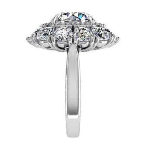 Double Halo Round Diamond Ring