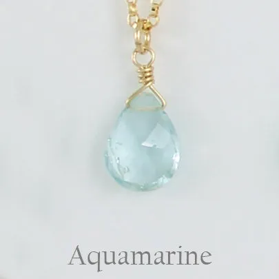 Gold Fill Gemstone Solo Necklace