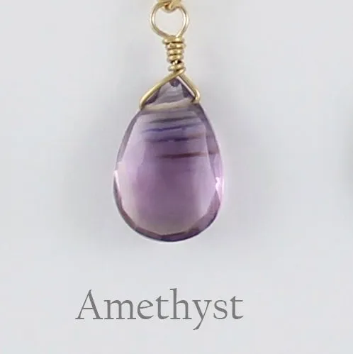 Gold Fill Gemstone Solo Necklace