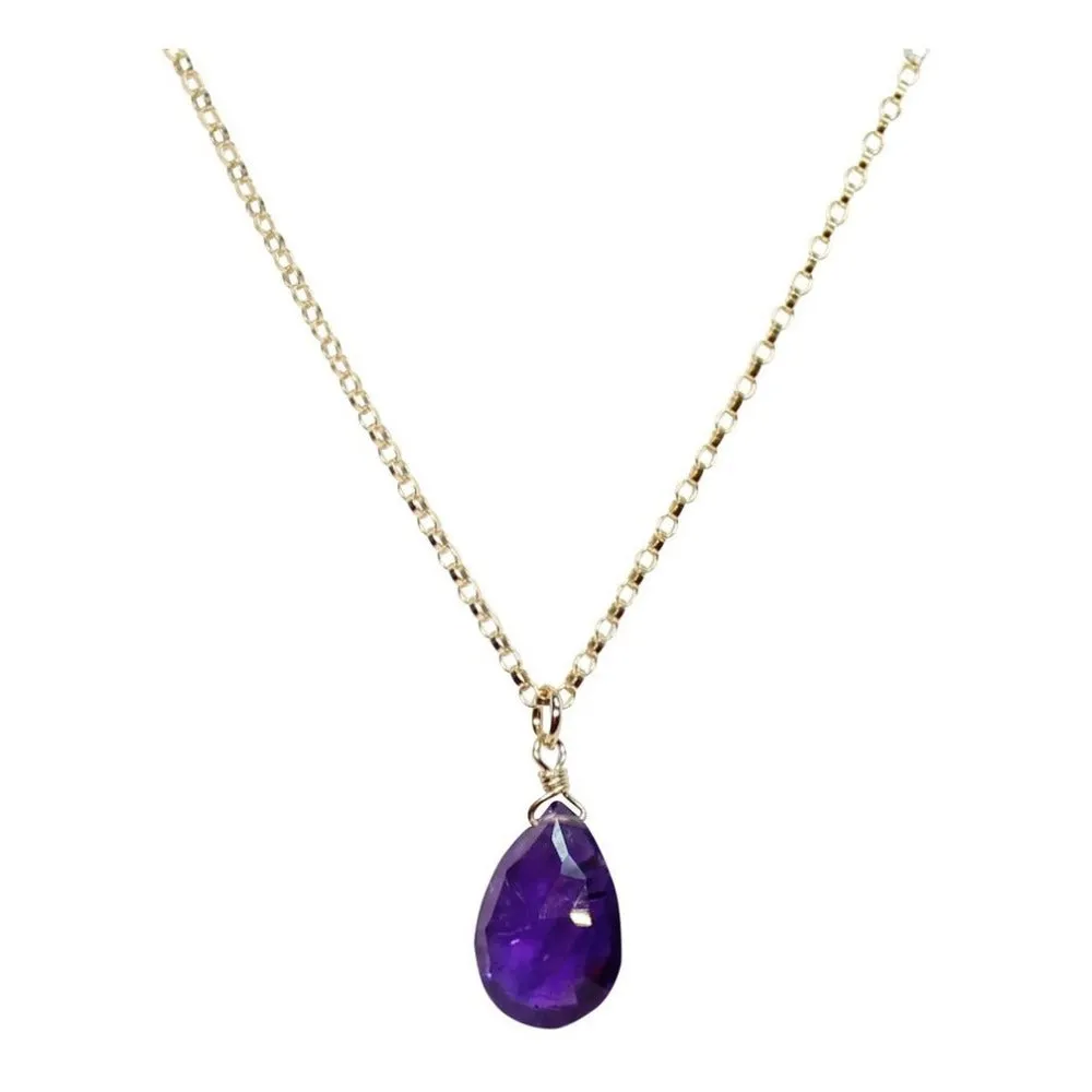 Gold Fill Gemstone Solo Necklace