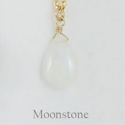 Gold Fill Gemstone Solo Necklace