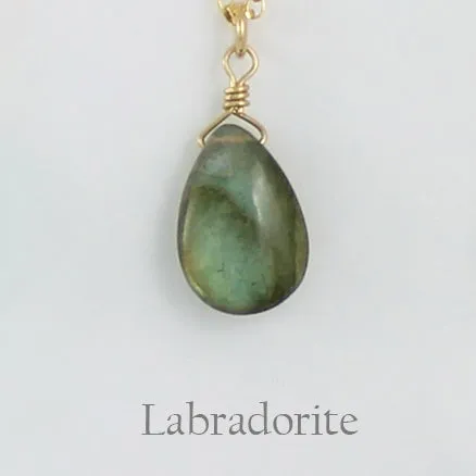 Gold Fill Gemstone Solo Necklace
