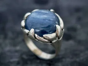 Kyanite Ring - Blue Statement Ring - Round Kyanite Ring