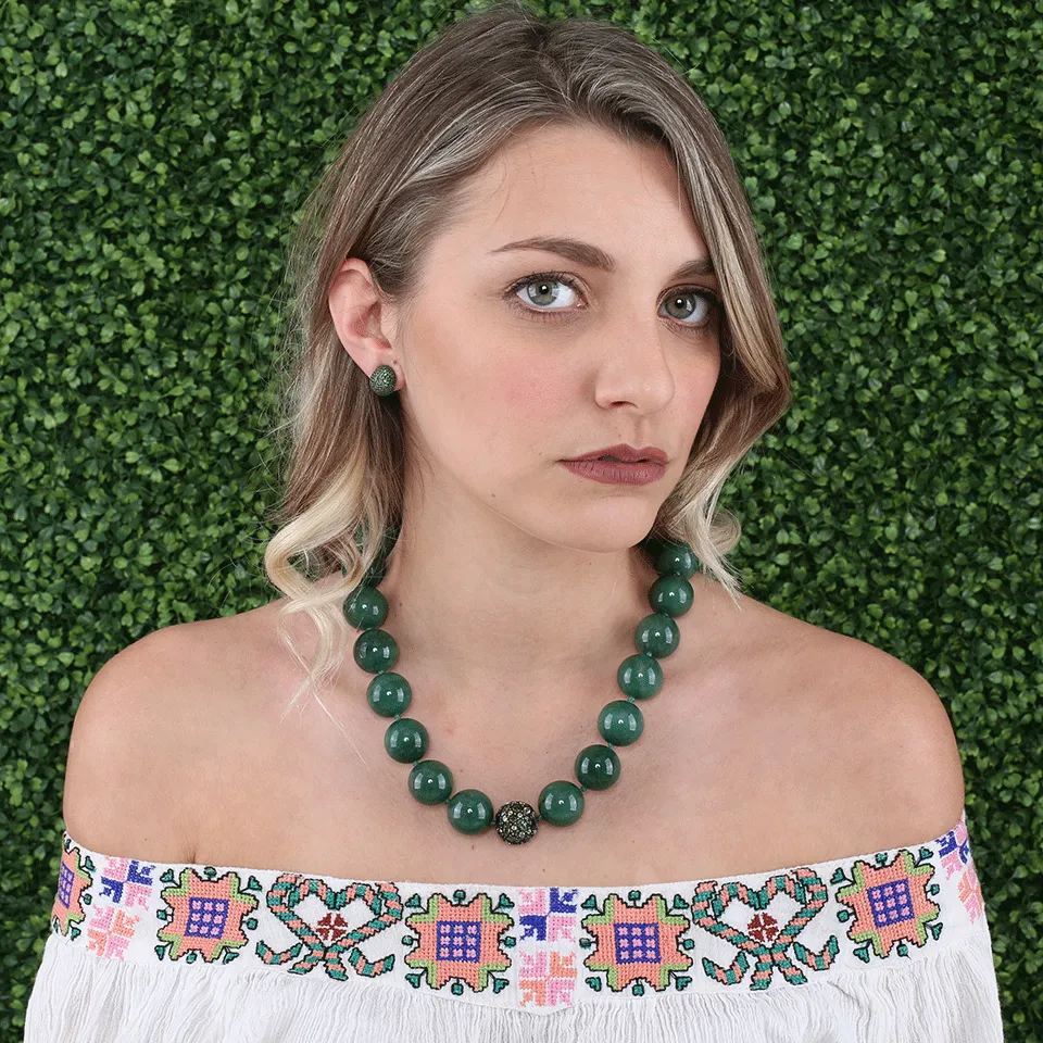 Libra Green Agate Necklace