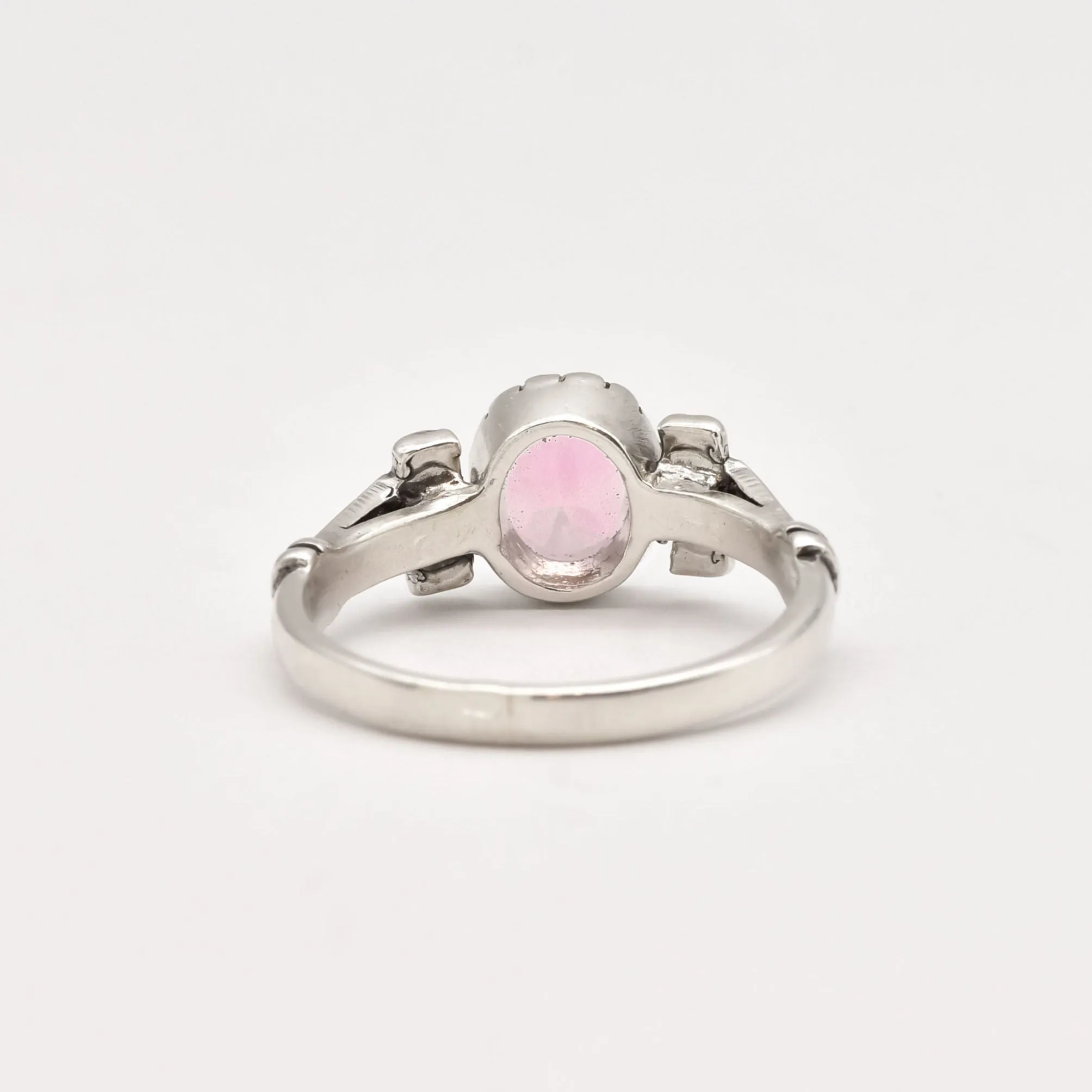 Morganite Ring - Pink Vintage Ring - Oval  Morganite Ring