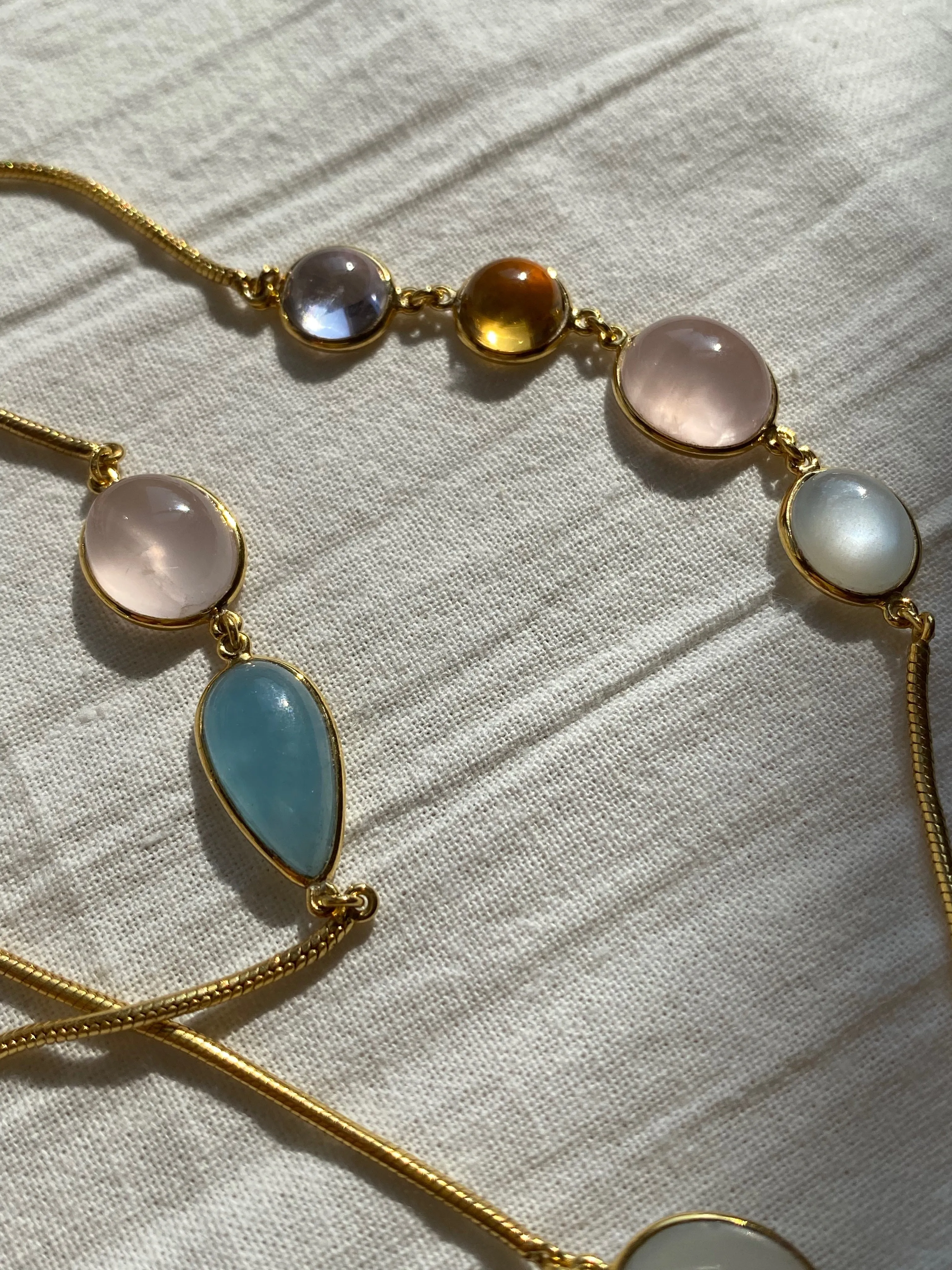 Mosaic Fleur Vermeil Necklace