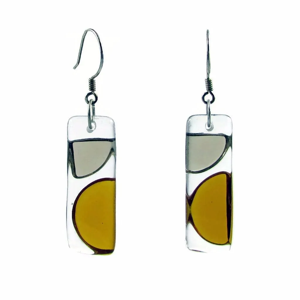 Onda Glass Earrings - Orange