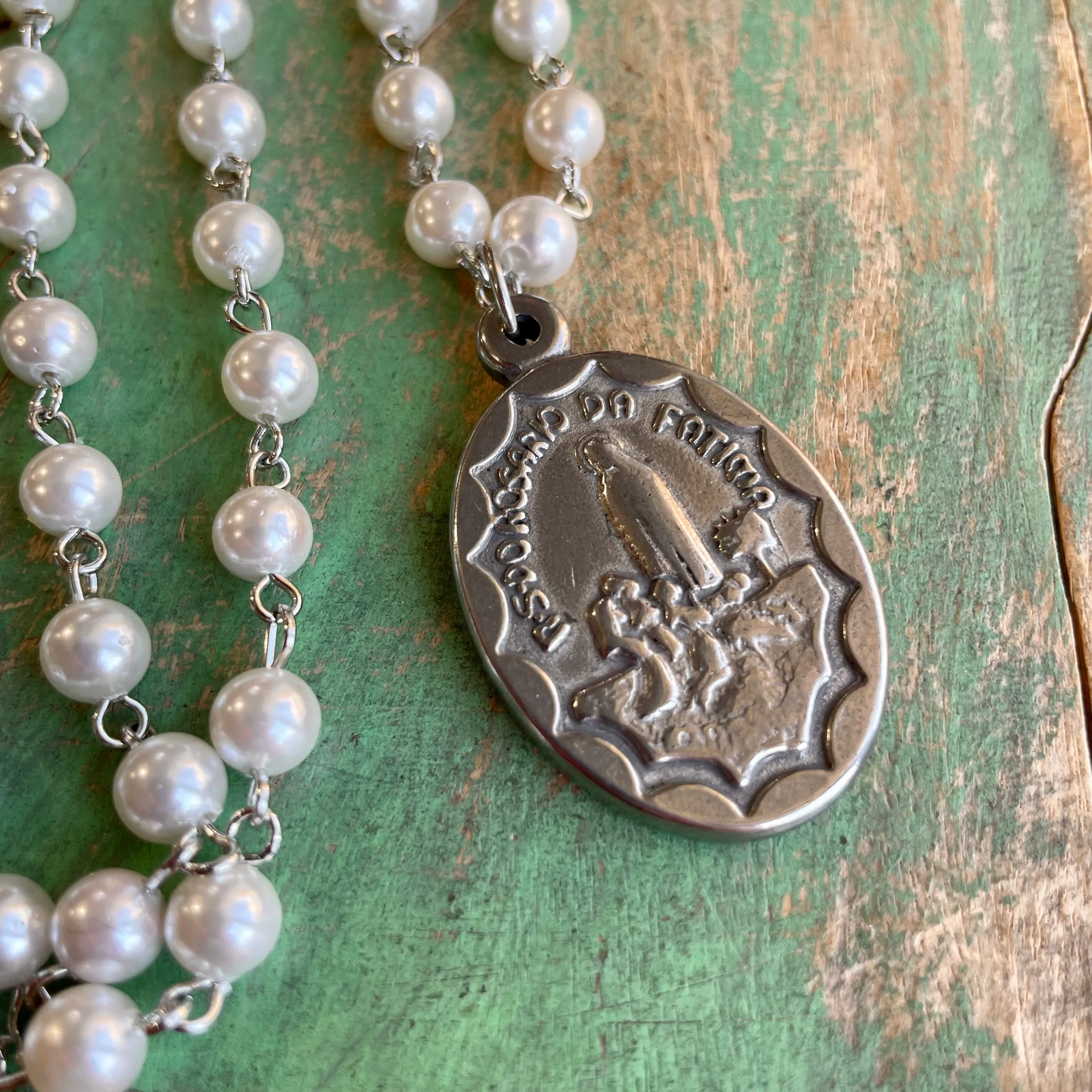 Our Lady of Fatima Pearl Necklace