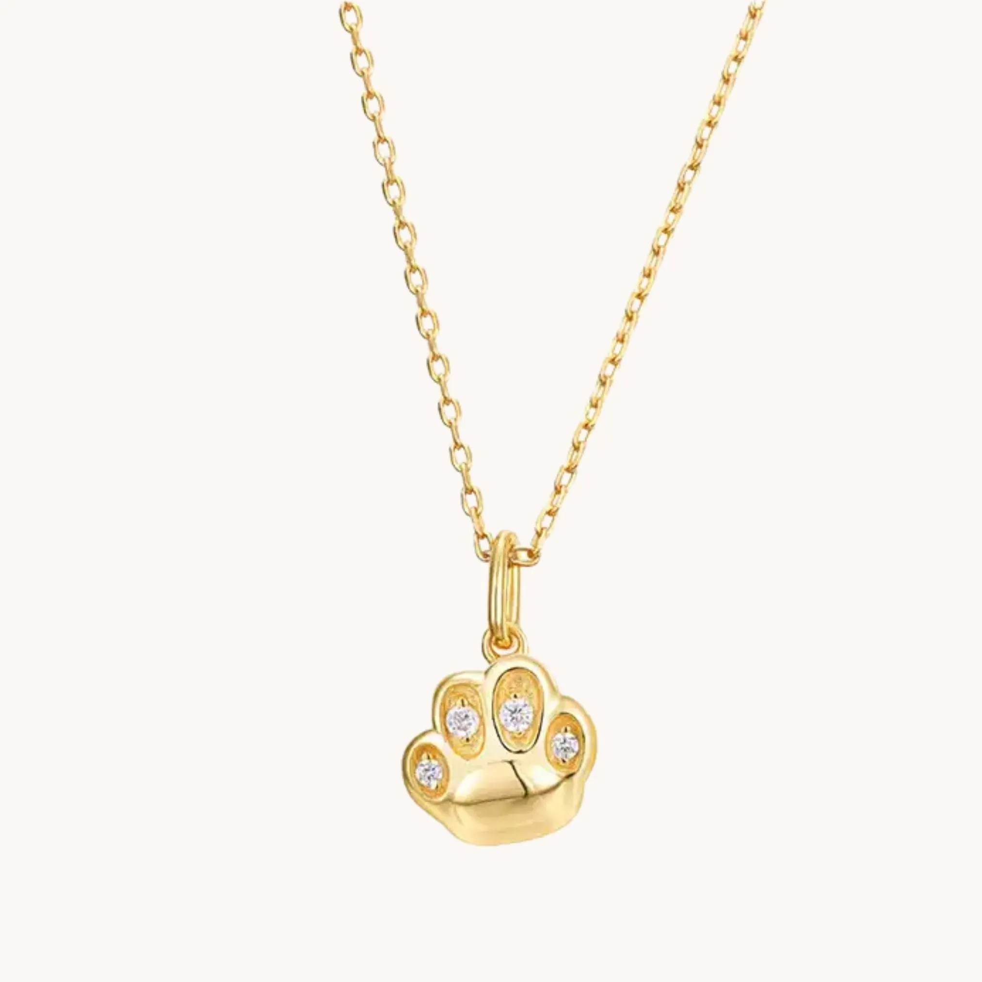Paw Gold Pendant with chain
