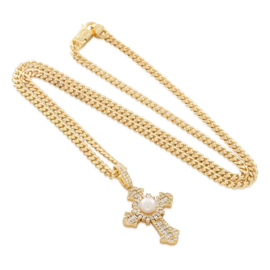 Pearl of Wisdom Cross Necklace