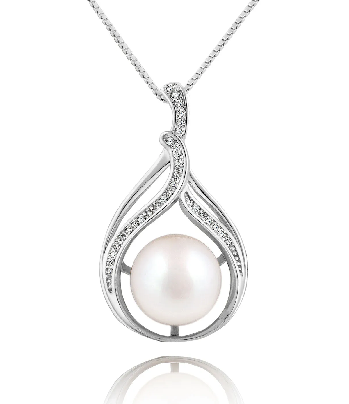 Pearl Pendant Necklace Bella Sterling Silver