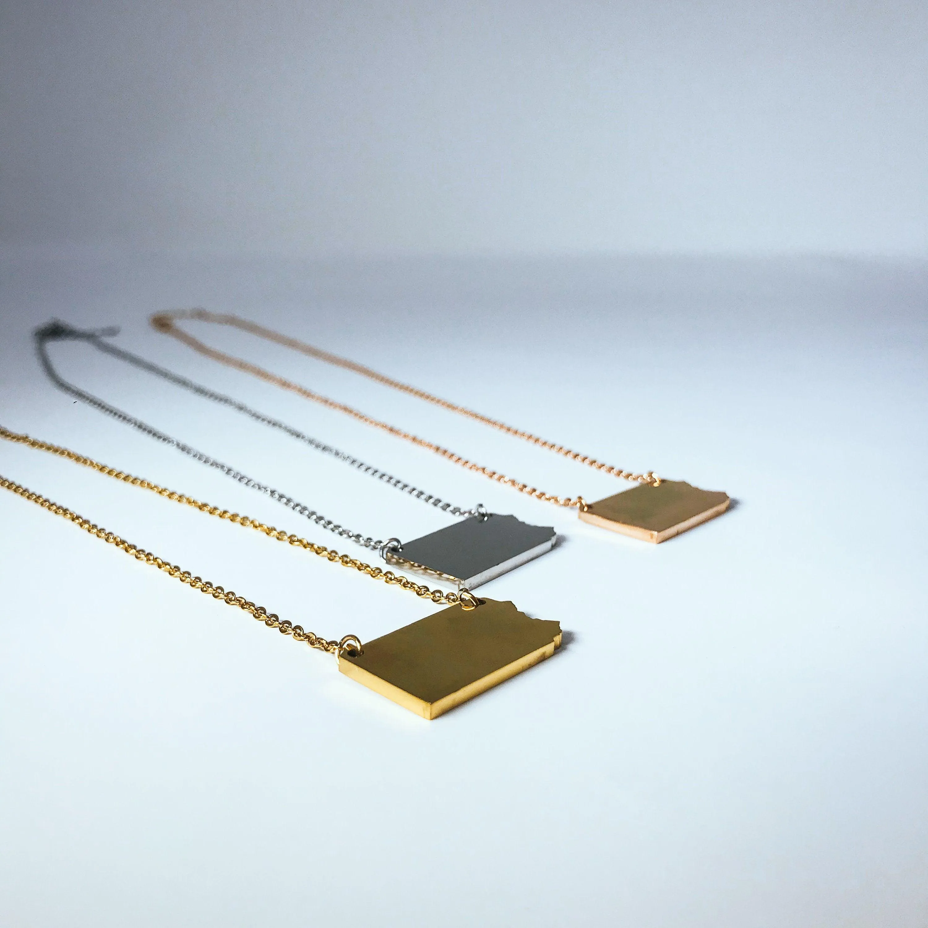 Pennsylvania State Silhouette Necklace