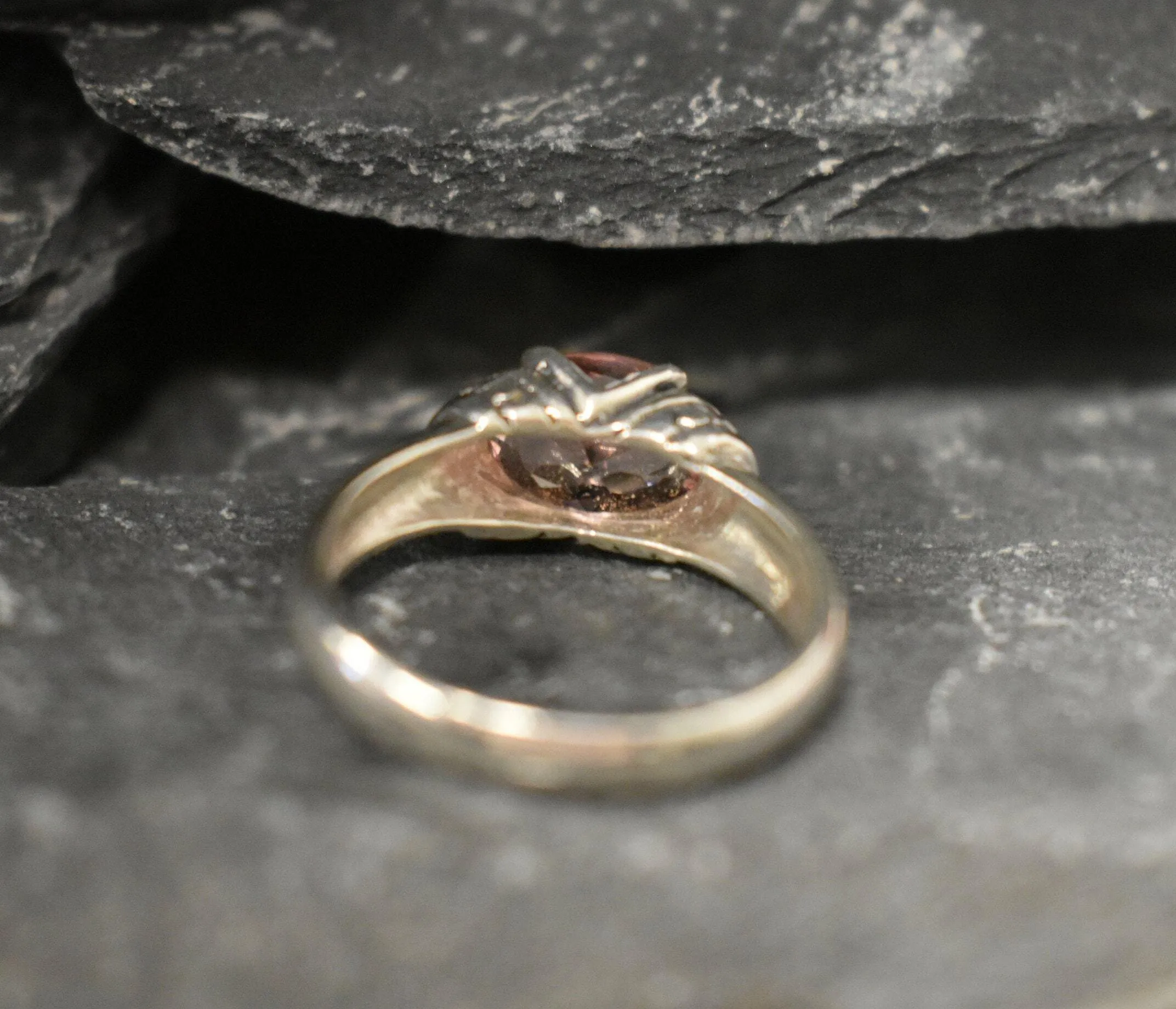 Pink Solitaire Ring - Morganite Boho Ring, Pink Tribal Ring