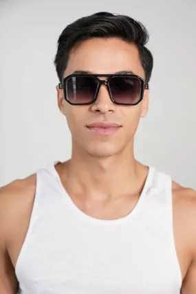 Popping Black Gradient Tint and Frame Sunglasses