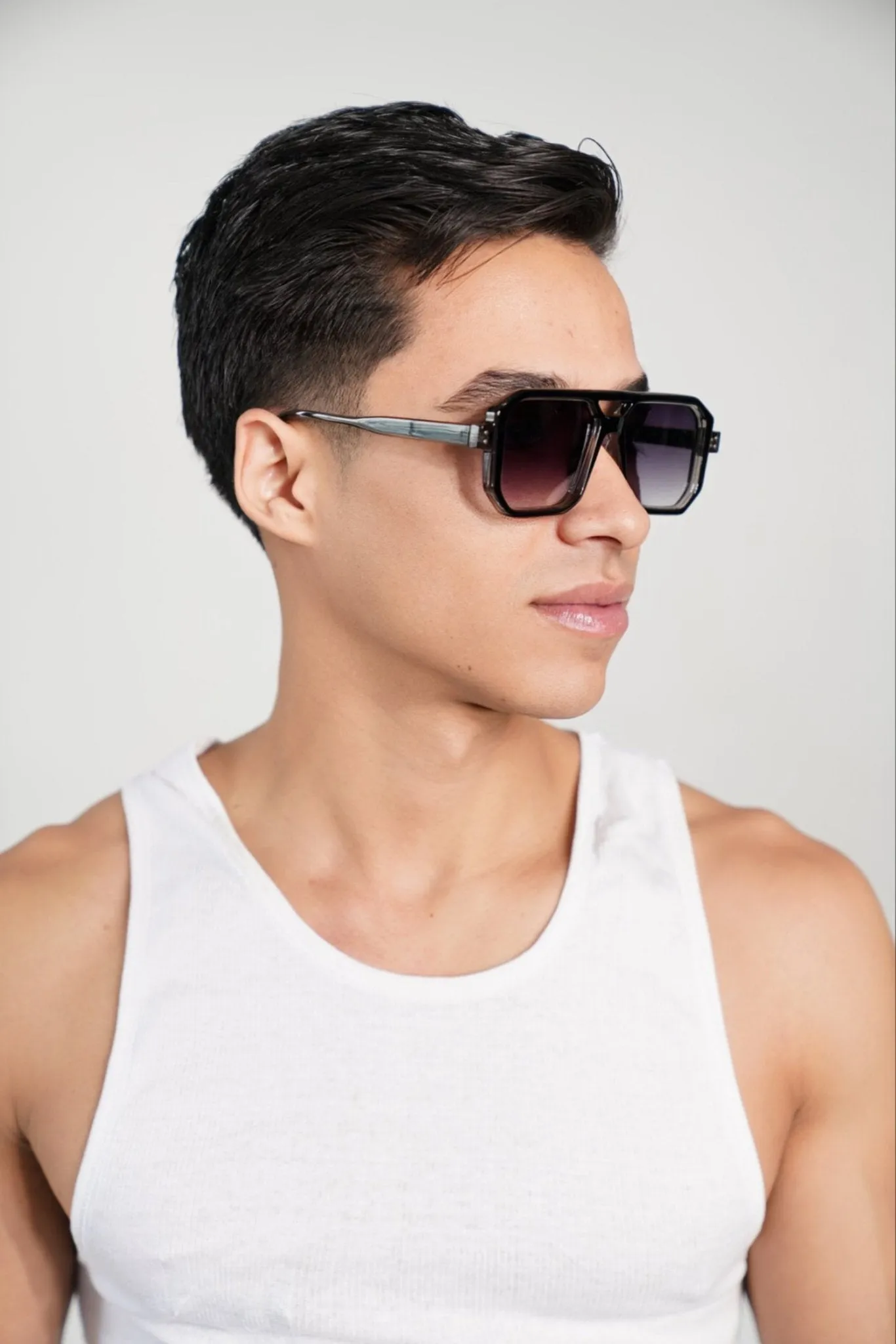 Popping Black Gradient Tint and Frame Sunglasses
