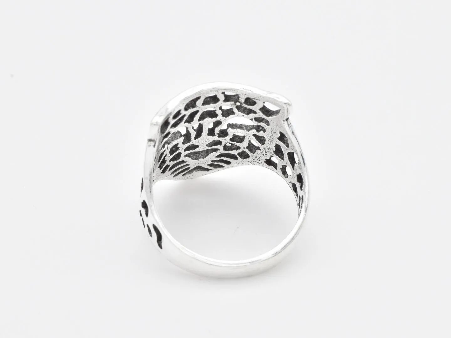 Silver Jaguar Ring - Jaguar Head Rin - Silver Animal Ring