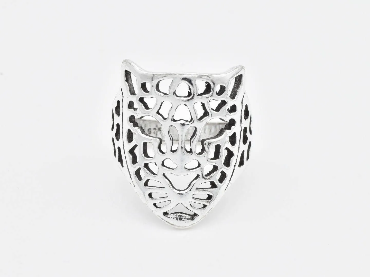 Silver Jaguar Ring - Jaguar Head Rin - Silver Animal Ring