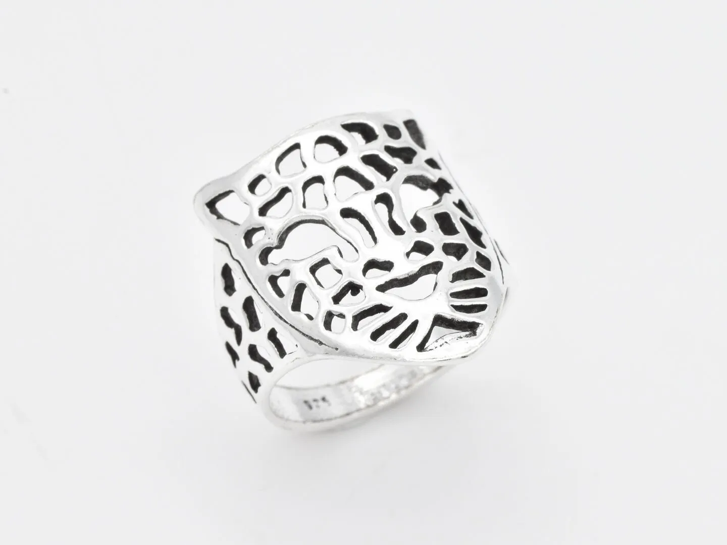 Silver Jaguar Ring - Jaguar Head Rin - Silver Animal Ring