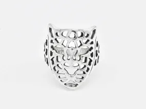 Silver Jaguar Ring - Jaguar Head Rin - Silver Animal Ring