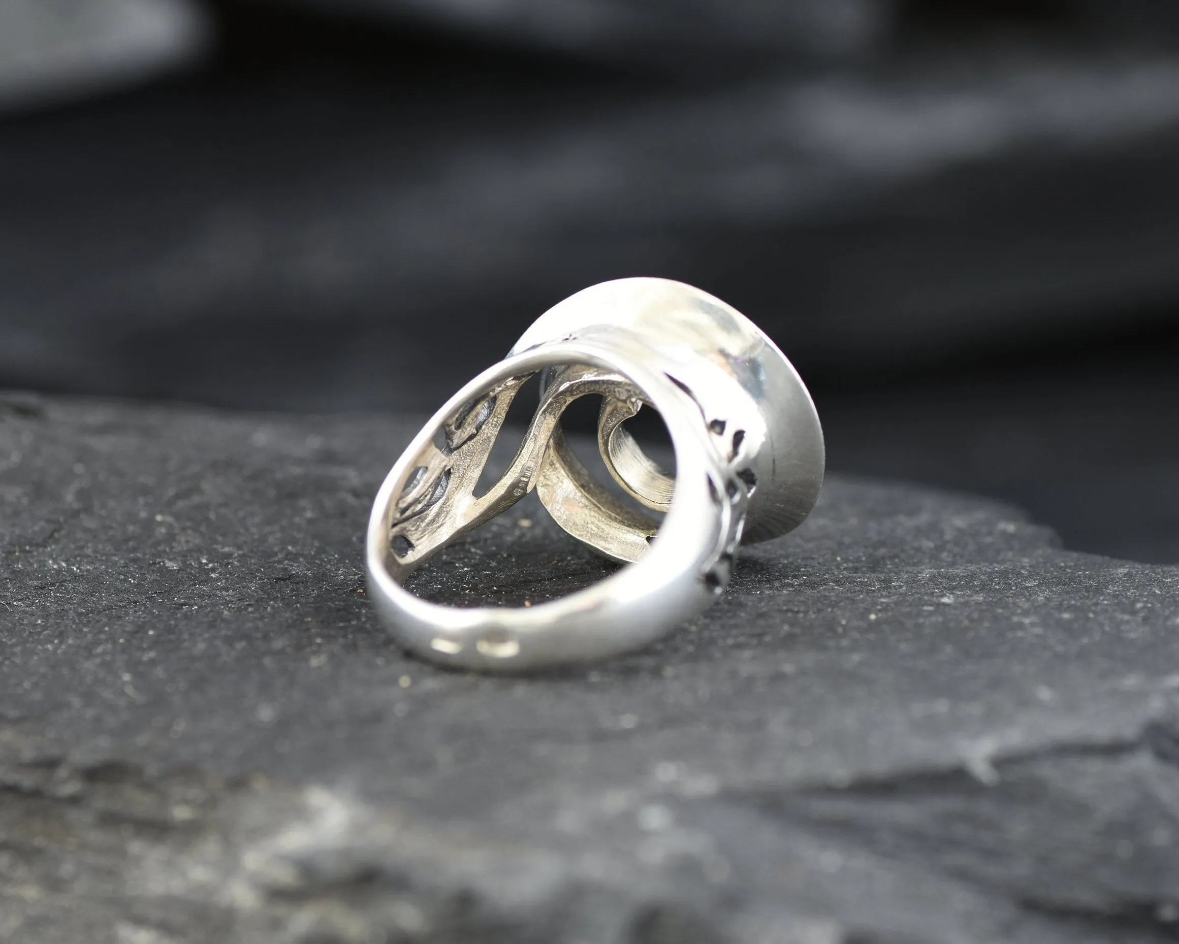 Silver Shell Ring - Silver Spiral Ring - Silver Infinity Ring