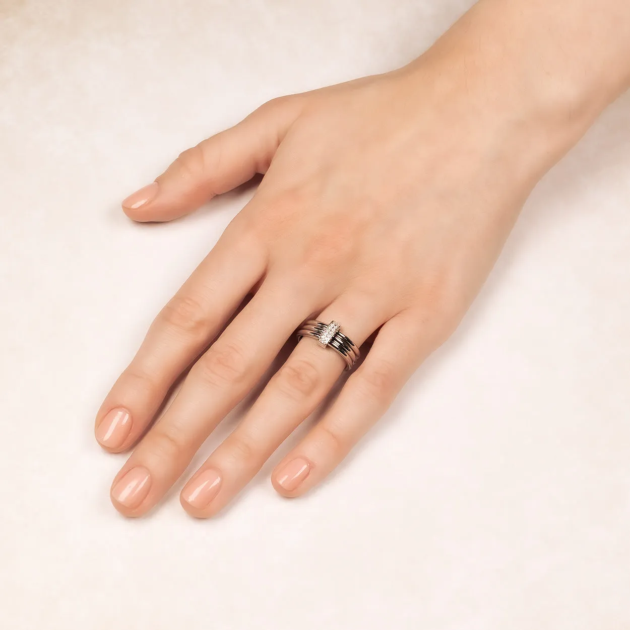 Silver Triple Loop Ring