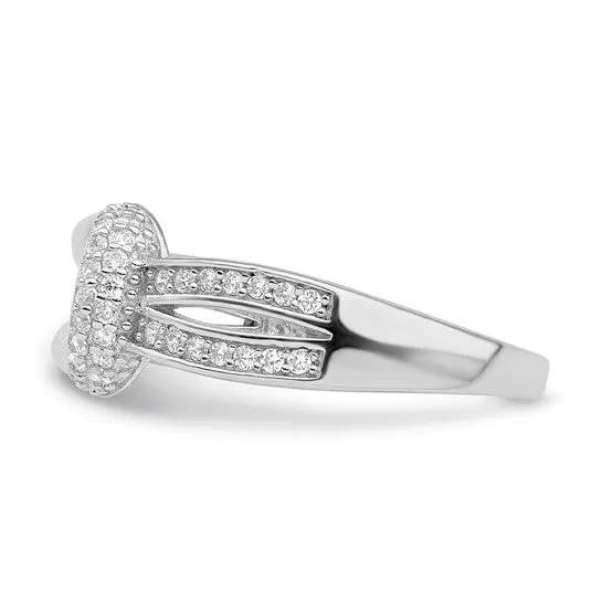 Sterling Silver CZ Knot Ring