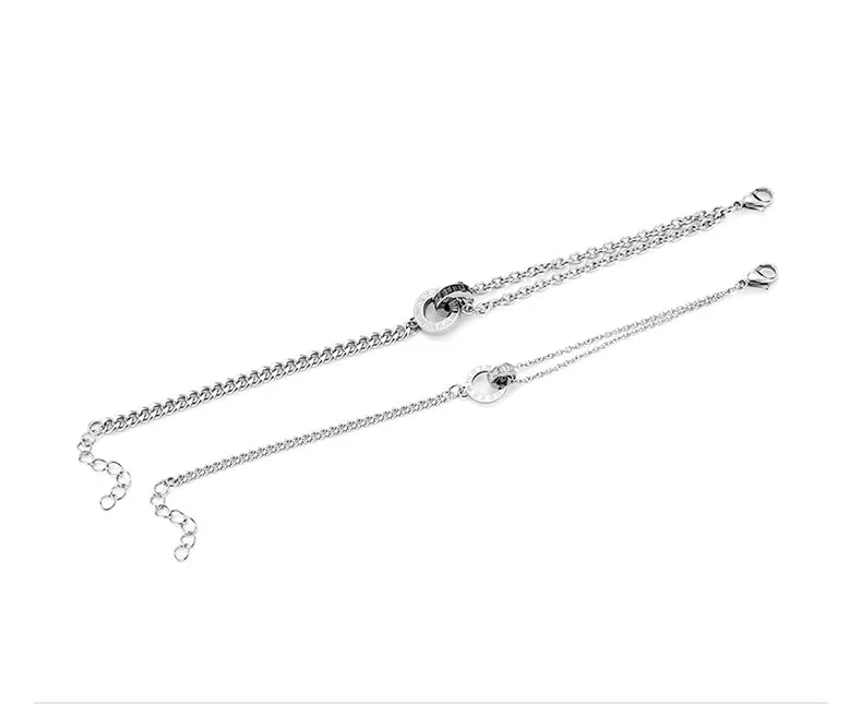 Street Interlocking Engraved Couple Bracelet