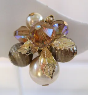 Vendome Gold-Tone Crystal and Glass Beads